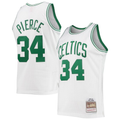 MATTH B.Celtics #34 Paul Pierce Mitchell & Ness White Hardwood Classics Swingman Jerseys