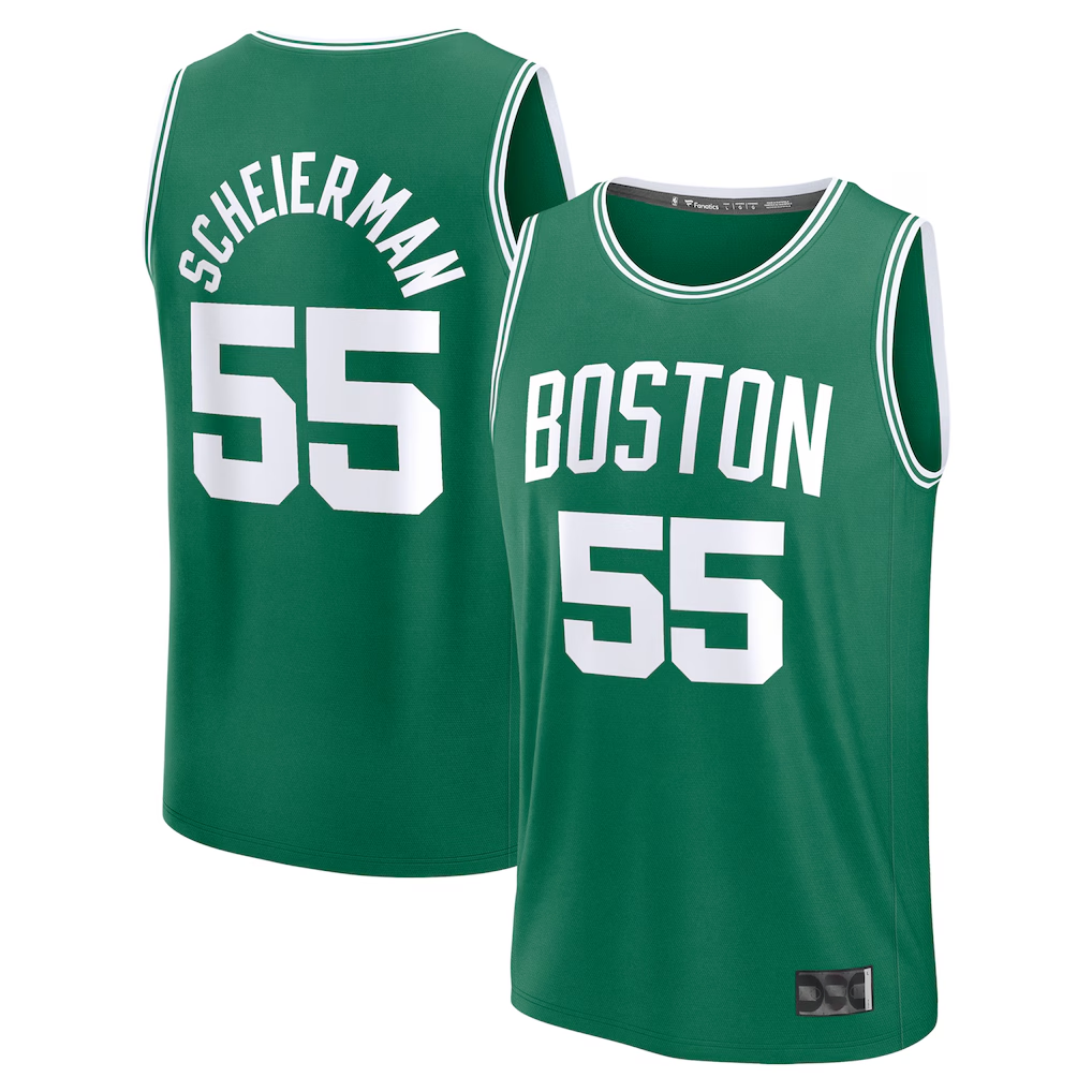 MATTH B.Celtics #55 Baylor Scheierman Kelly Green 2024 Draft Fast Break Player Jerseys - Icon Edition