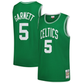MATTH B.Celtics #5 Kevin Garnett Mitchell & Ness Kelly Green 200708 Hardwood Classics Swingman Jerseys