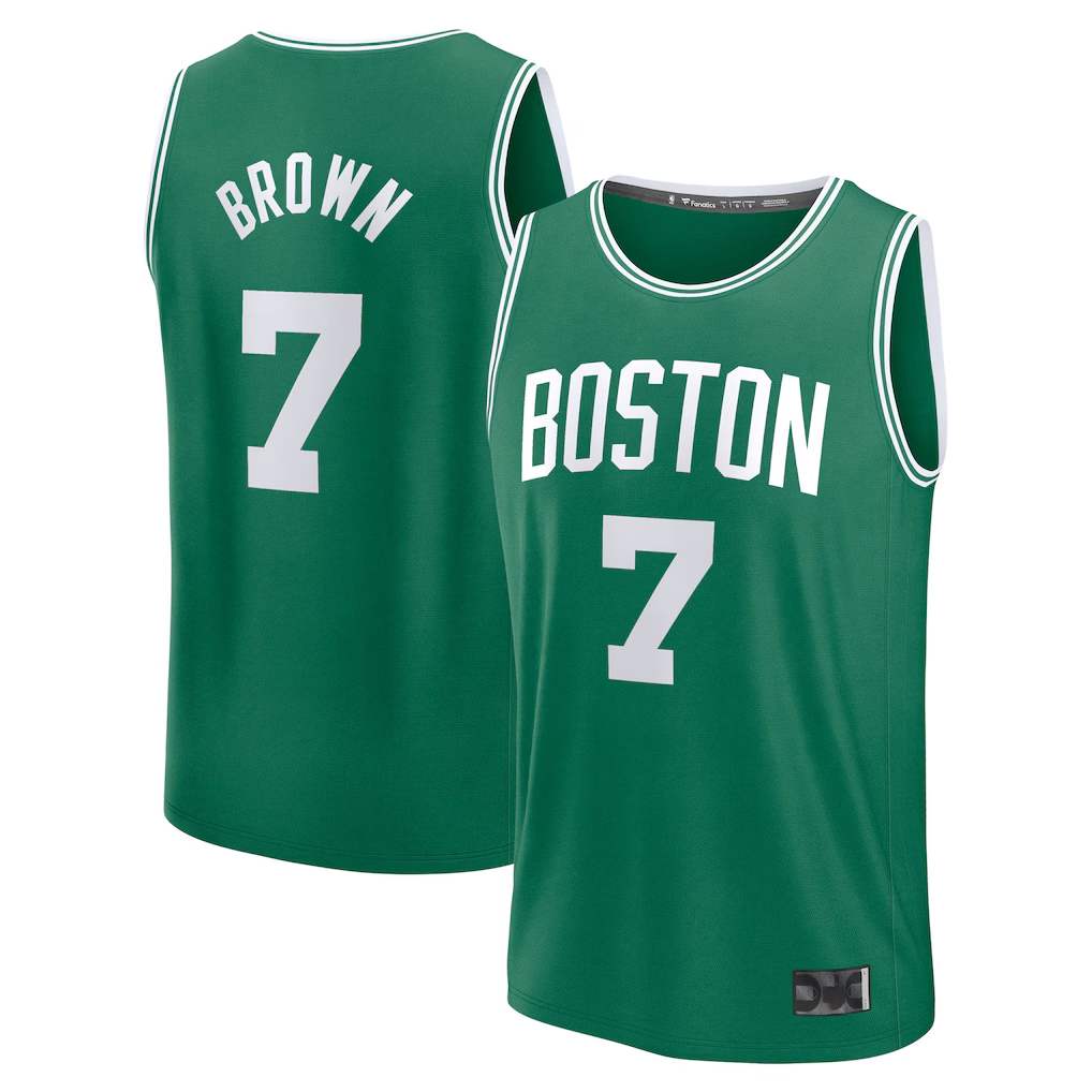 MATTH B.Celtics #7 Jaylen Brown  Kelly Green Fast Break Replica Player Jerseys - Icon Edition