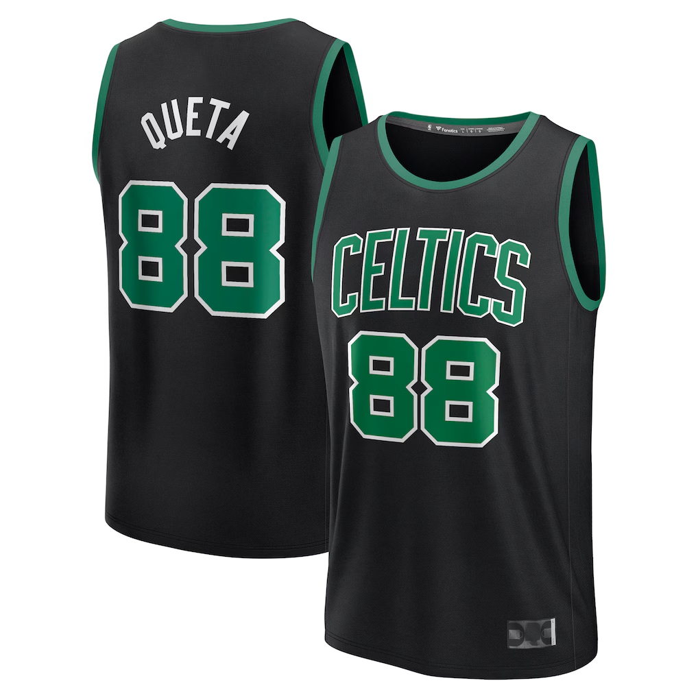 MATTH B.Celtics #88 Neemias Queta Black Fast Break Replica Player Jerseys - Statement Edition