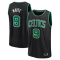 MATTH B.Celtics #9 Derrick White  Black Fast Break Replica Player Jerseys - Statement Edition
