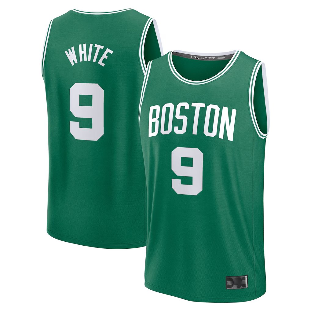 MATTH B.Celtics #9 Derrick White  Kelly Green Fast Break Replica Player Jerseys - Icon Edition