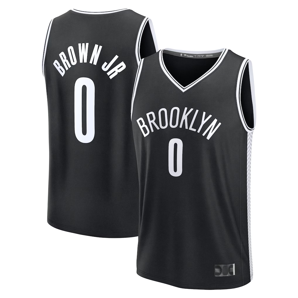 MATTH B.Nets #0 Mikel Brown Jr.  Black 2026 Draft First Round Pick Fast Break Jerseys - Icon Edition
