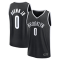 MATTH B.Nets #0 Mikel Brown Jr.  Black 2026 Draft First Round Pick Fast Break Jerseys - Icon Edition