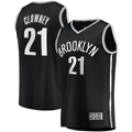 MATTH B.Nets #21 Noah Clowney Black Fast Break Replica Jerseys - Icon Edition