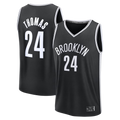 MATTH B.Nets #24 Cam Thomas Black Fast Break Replica Jerseys - Icon Edition