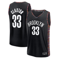 MATTH B.Nets #33 Nic Claxton Black 202526 City Edition Fast Break Jerseys