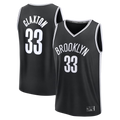 MATTH B.Nets #33 Nic Claxton  Black Fast Break Replica Jerseys - Icon Edition