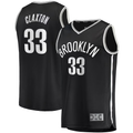 MATTH B.Nets #33 Nicolas Claxton  Black Fast Break Player Jerseys - Icon Edition