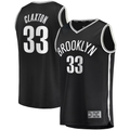 MATTH B.Nets #33 Nicolas Claxton  Black Fast Break Replica Jerseys - Icon Edition