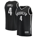 MATTH B.Nets #4 Drake Powell Black Fast Break Replica Jerseys - Icon Edition