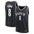 MATTH B.Nets #8 Egor D?min Black Fast Break Replica Jerseys - Icon Edition