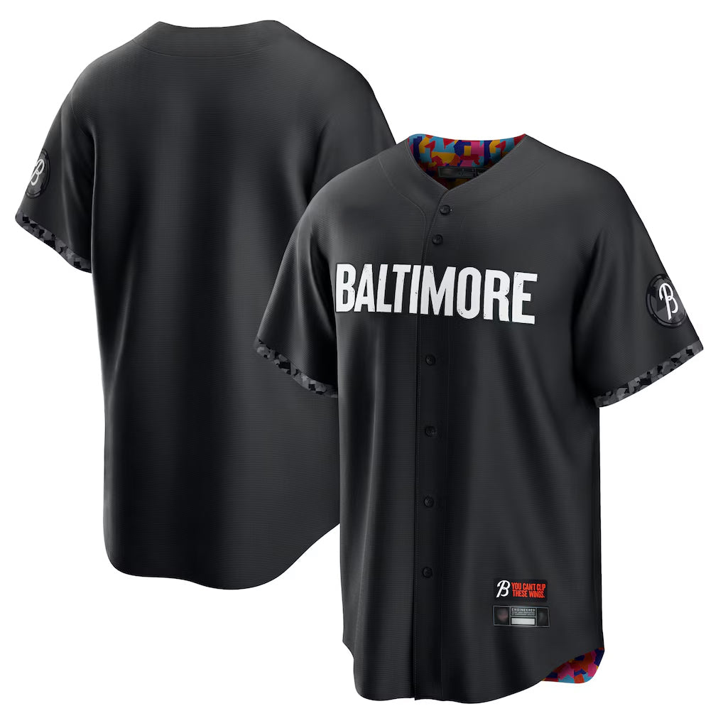MATTH B.Orioles Black City Connect Home Game Blank Player Stitched Jerseys