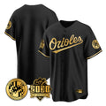 MATTH B.Orioles Black Gold 30th Anniversary of 2131 Home Game Blank Player Stitched Jerseys