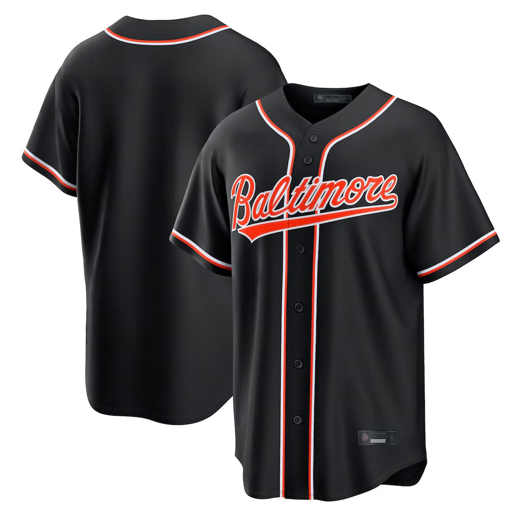 MATTH B.Orioles Black Out Fashion Home Game Blank Player Stitched Jerseys