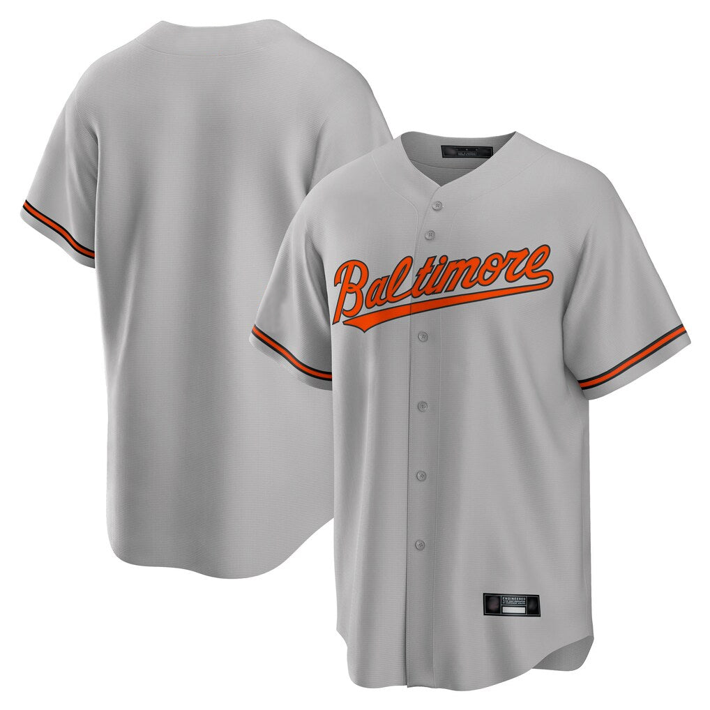 MATTH B.Orioles Gray Home Game Blank Player Stitched Jerseys