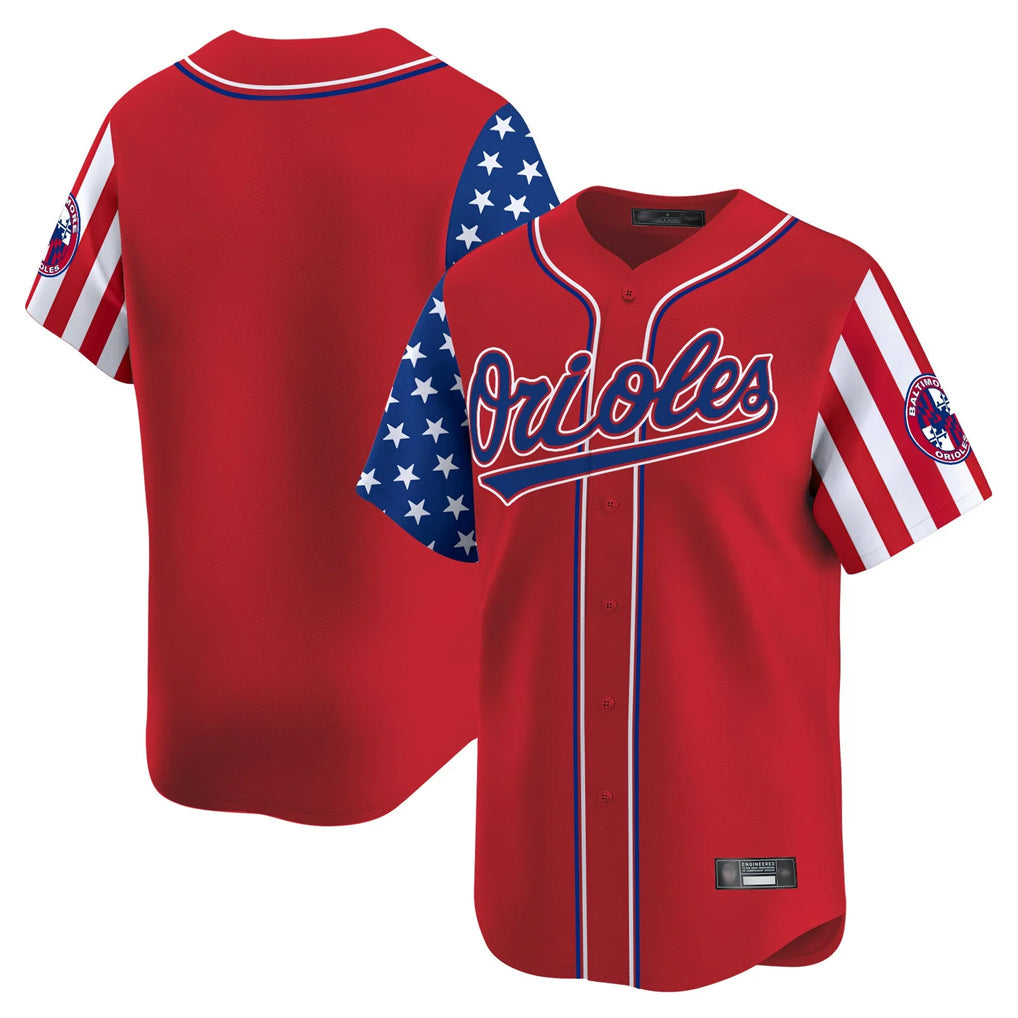 MATTH B.Orioles Red Independence Day Vapor Premier Limited Home Game Blank Player Stitched Jerseys