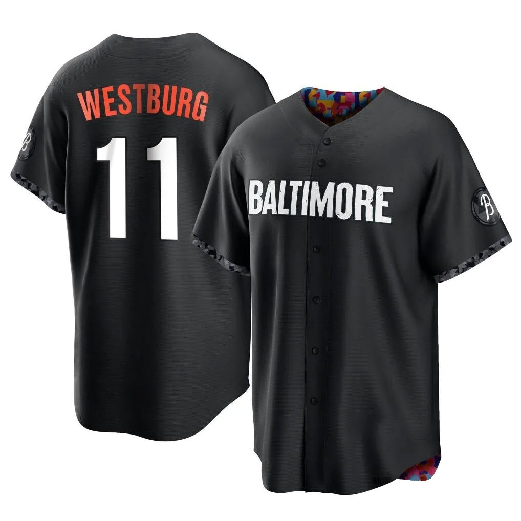 MATTH B.Orioles #11 Jordan Westburg Player Black City Connect Home Game Stitched Jerseys