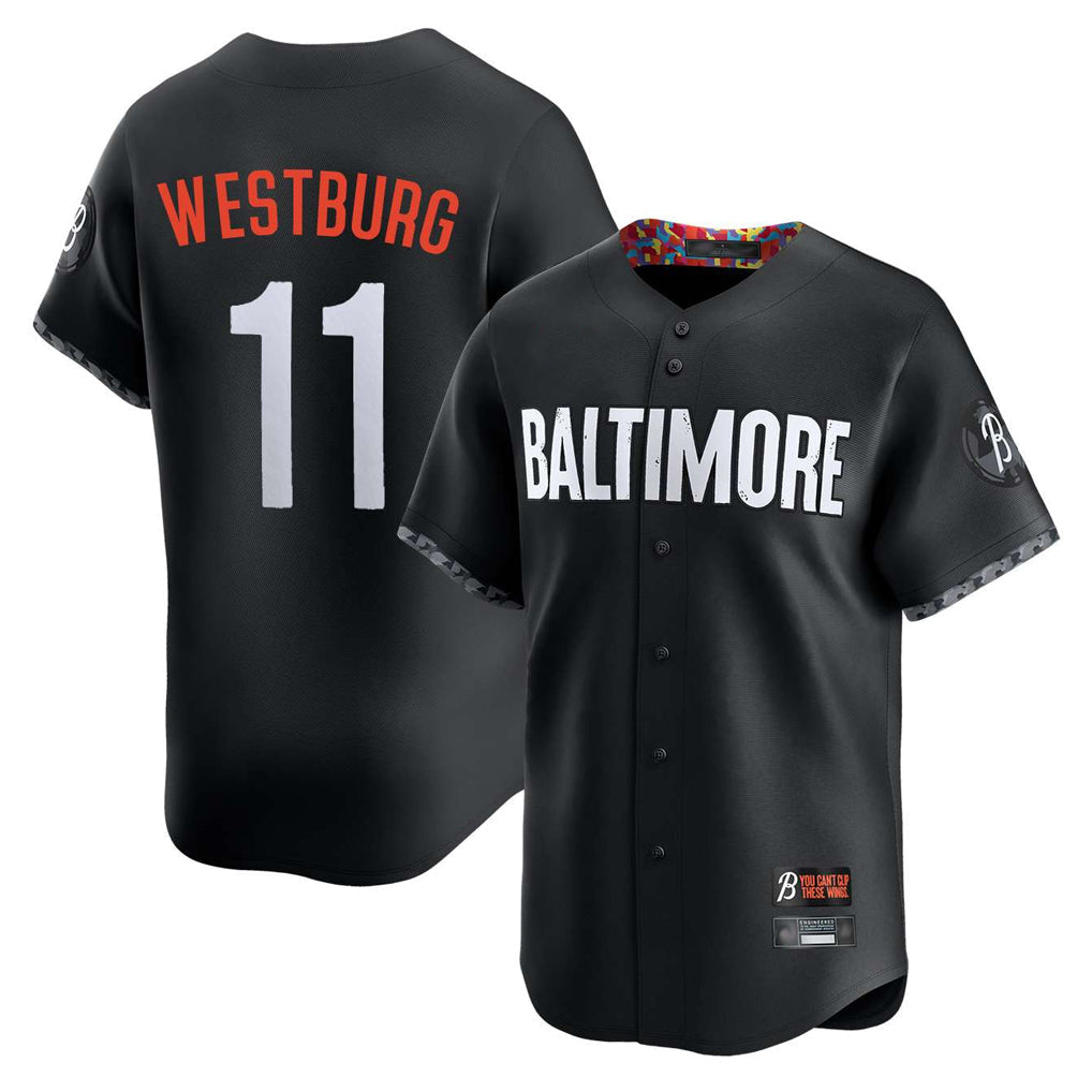 MATTH B.Orioles #11 Jordan Westburg Player Black City Connect Limited Home Game Stitched Jerseys