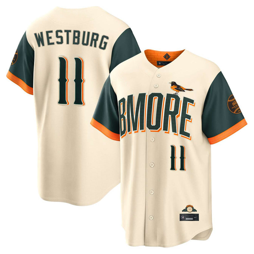 MATTH B.Orioles #11 Jordan Westburg Player Cream 2026 City Connect Home Game Stitched Jerseys
