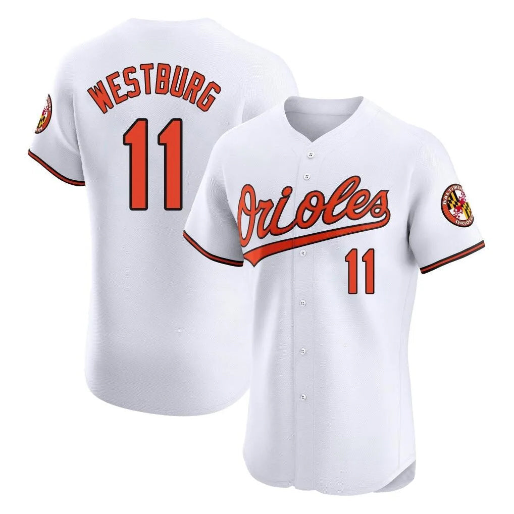 MATTH B.Orioles #11 Jordan Westburg Player White Limited Elite Home Game Stitched Jerseys