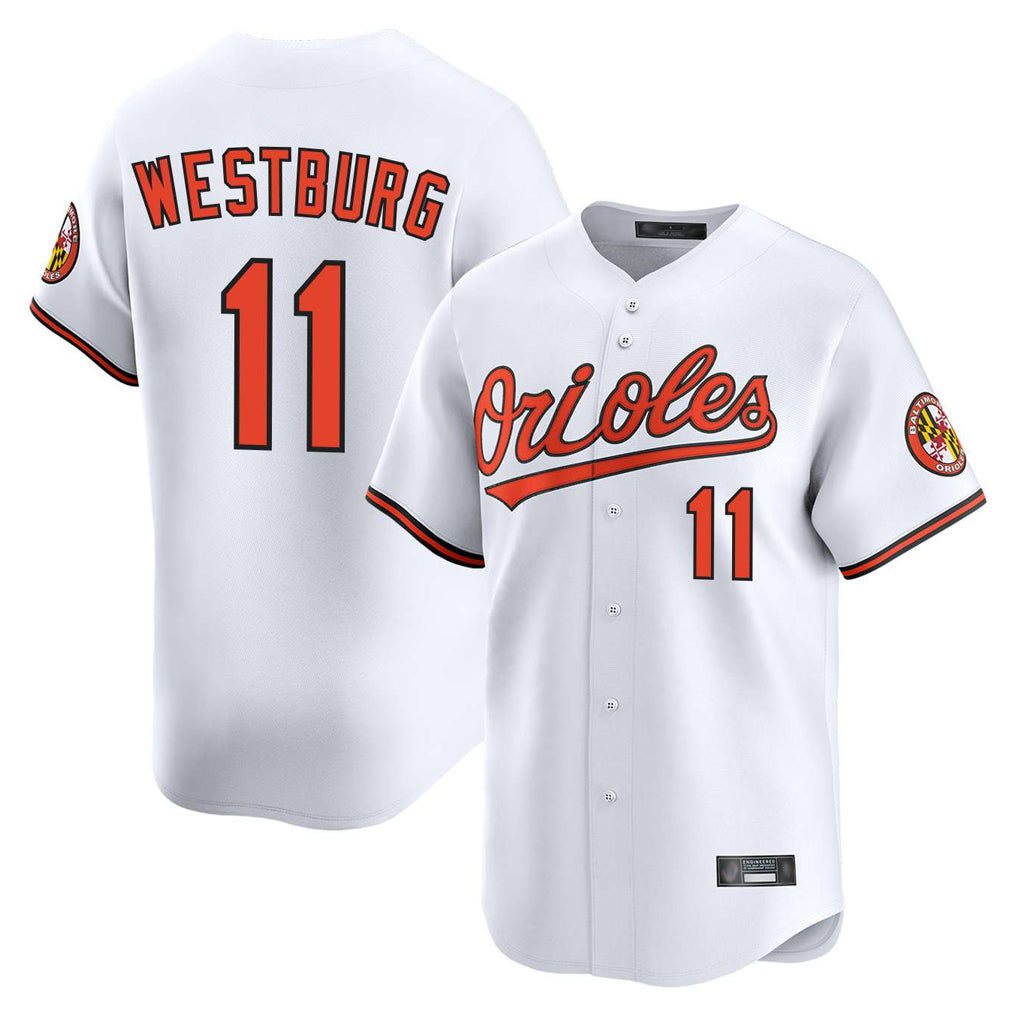 MATTH B.Orioles #11 Jordan Westburg Player White Limited Home Game Stitched Jerseys