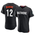 MATTH B.Orioles #12 Dylan Beavers Player Black City Connect Limited Elite Home Game Stitched Jerseys