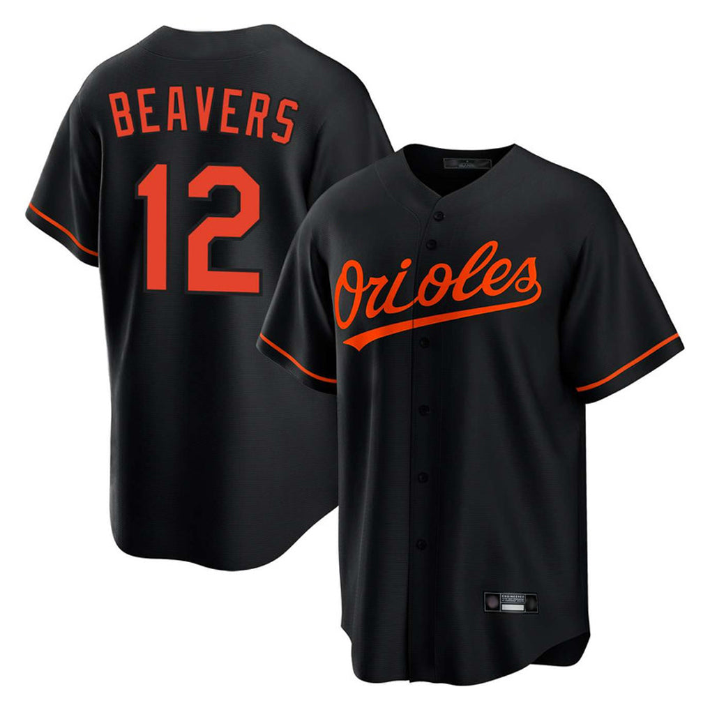 MATTH B.Orioles #12 Dylan Beavers Player Black Home Game Stitched Jerseys