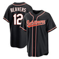 MATTH B.Orioles #12 Dylan Beavers Player Black Out Home Game Stitched Jerseys