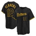 MATTH B.Orioles #12 Dylan Beavers Player Black Snake Skin City Home Game Stitched Jerseys