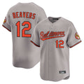 MATTH B.Orioles #12 Dylan Beavers Player Gray Limited Home Game Stitched Jerseys