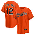 MATTH B.Orioles #12 Dylan Beavers Player Orange Home Game Stitched Jerseys