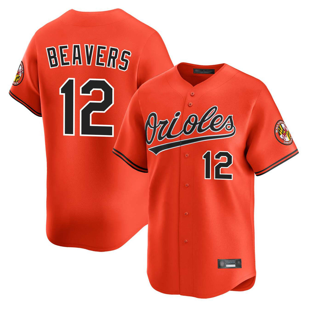 MATTH B.Orioles #12 Dylan Beavers Player Orange Limited Home Game Stitched Jerseys