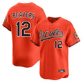 MATTH B.Orioles #12 Dylan Beavers Player Orange Limited Home Game Stitched Jerseys