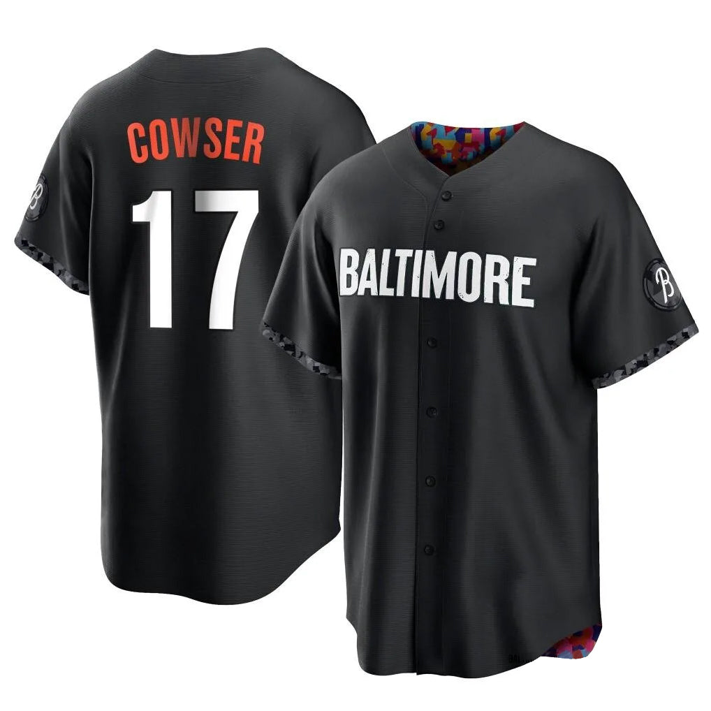 MATTH B.Orioles #17 Colton Cowser Player Black City Connect Home Game Stitched Jerseys