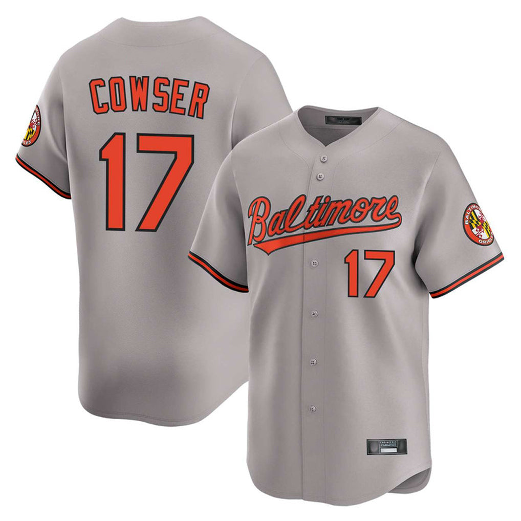 MATTH B.Orioles #17 Colton Cowser Player Gray Limited Home Game Stitched Jerseys