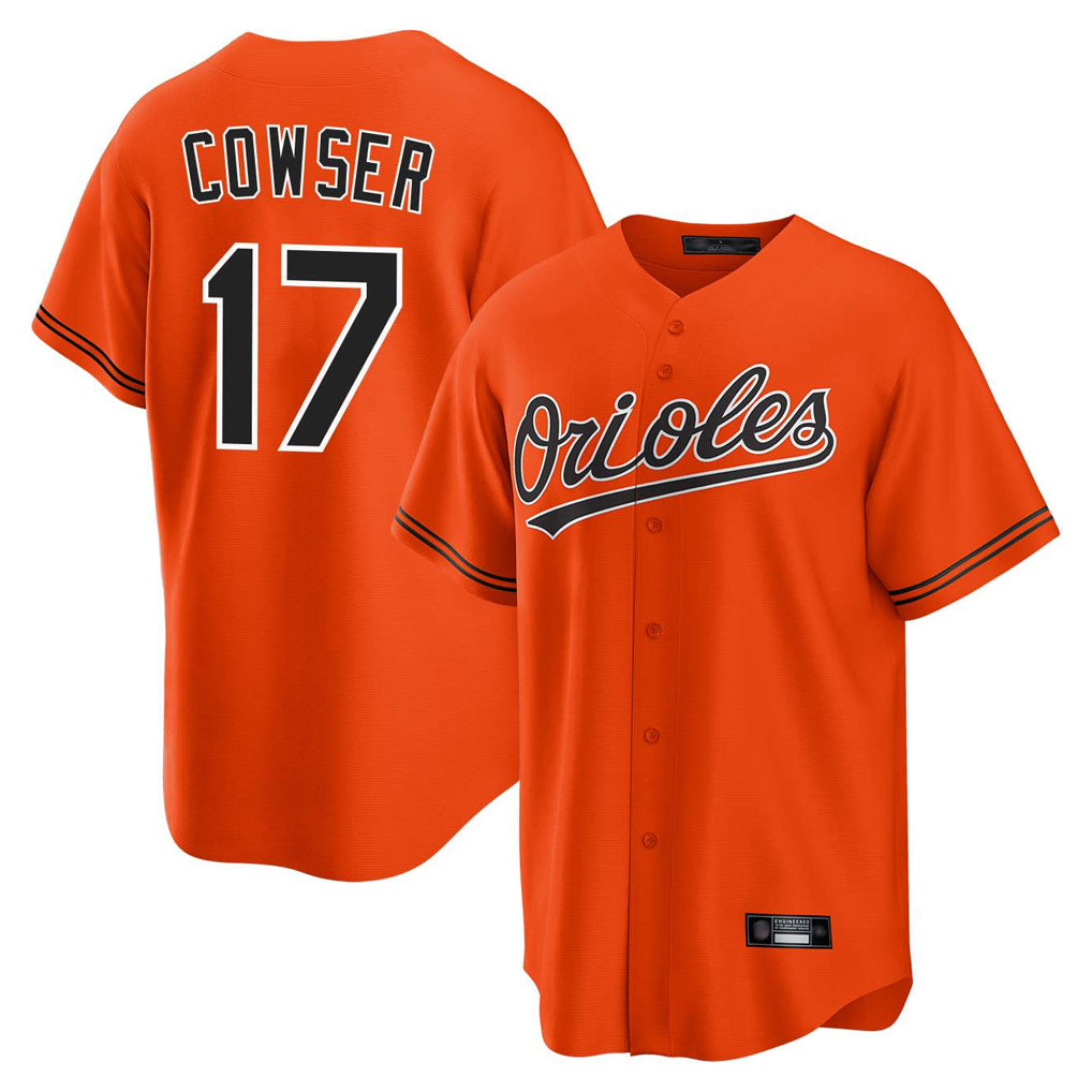 MATTH B.Orioles #17 Colton Cowser Player Orange Home Game Stitched Jerseys