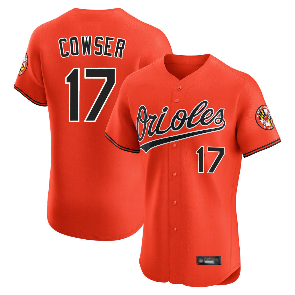 MATTH B.Orioles #17 Colton Cowser Player Orange Limited Elite Home Game Stitched Jerseys