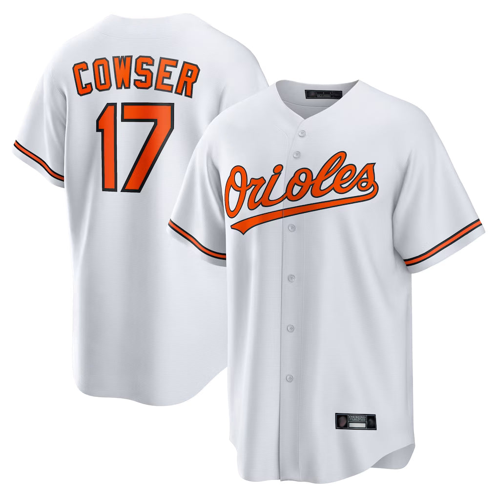 MATTH B.Orioles #17 Colton Cowser Player White Home Game Stitched Jerseys