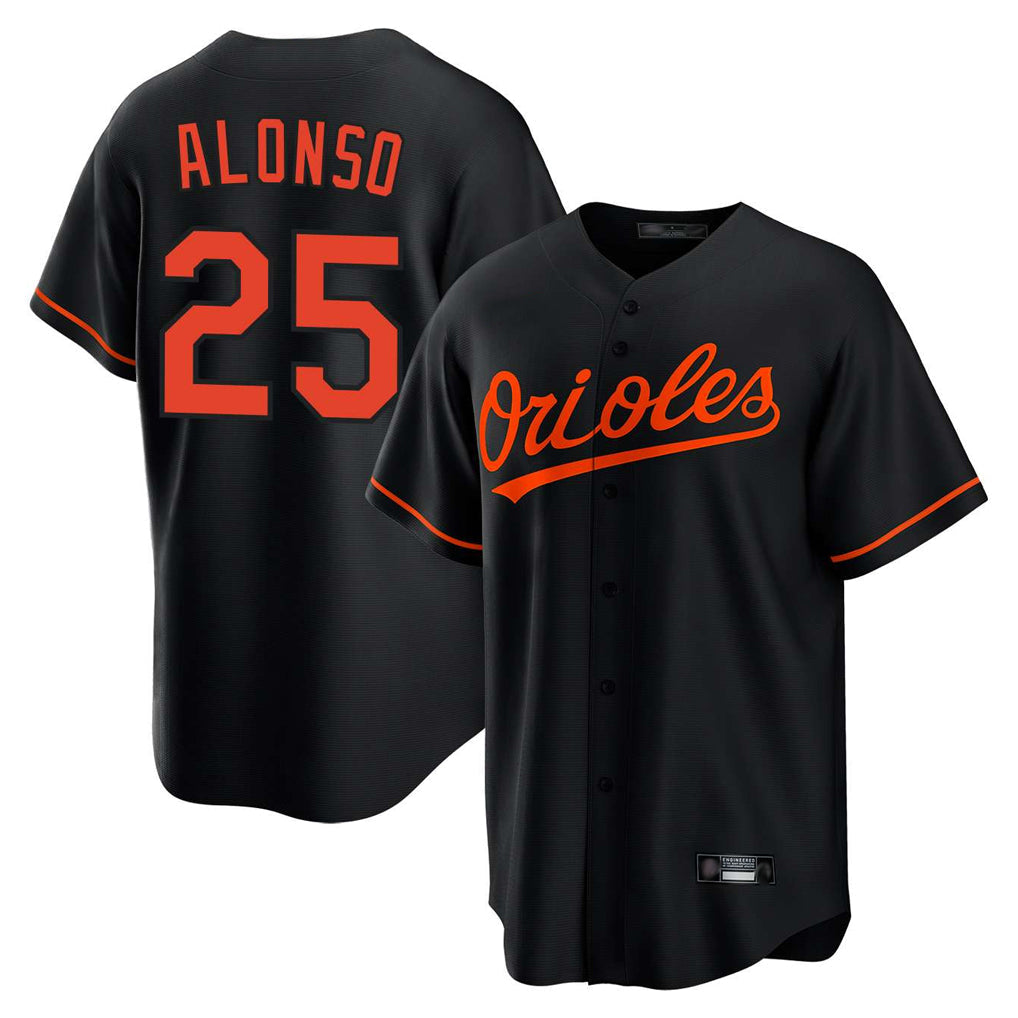MATTH B.Orioles #25 Pete Alonso Player Black Home Game Stitched Jerseys
