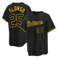 MATTH B.Orioles #25 Pete Alonso Player Black Snake Skin City Home Game Stitched Jerseys