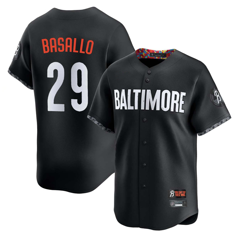 MATTH B.Orioles #29 Samuel Basallo Player Black City Connect Limited Home Game Stitched Jerseys