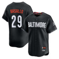 MATTH B.Orioles #29 Samuel Basallo Player Black City Connect Limited Home Game Stitched Jerseys