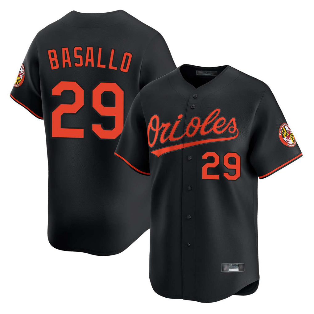 MATTH B.Orioles #29 Samuel Basallo Player Black Limited Home Game Stitched Jerseys