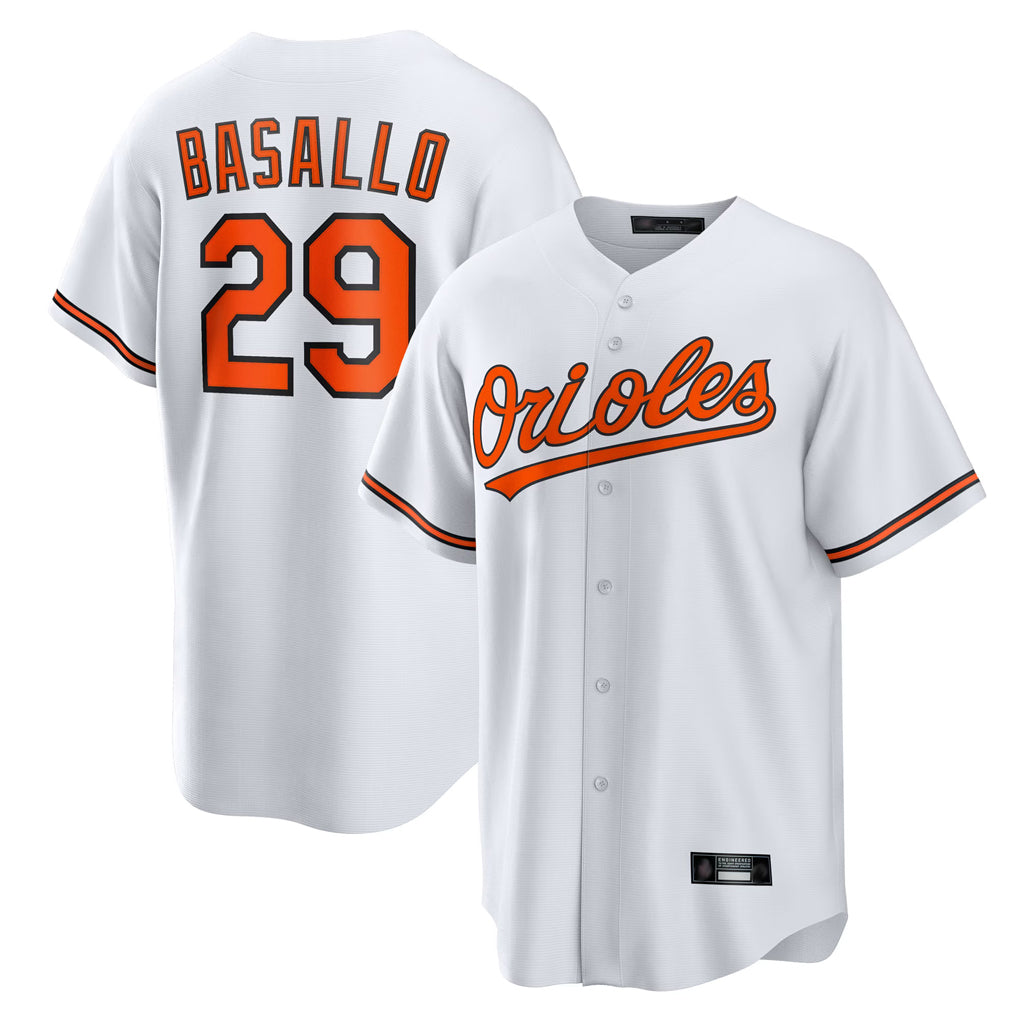 MATTH B.Orioles #29 Samuel Basallo Player White Home Game Stitched Jerseys