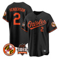 MATTH B.Orioles #2 Gunnar Henderson Player Black 30th Anniversary of 2131 Home Game Stitched Jerseys