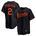 MATTH B.Orioles #2 Gunnar Henderson Player Black Home Game Stitched Jerseys