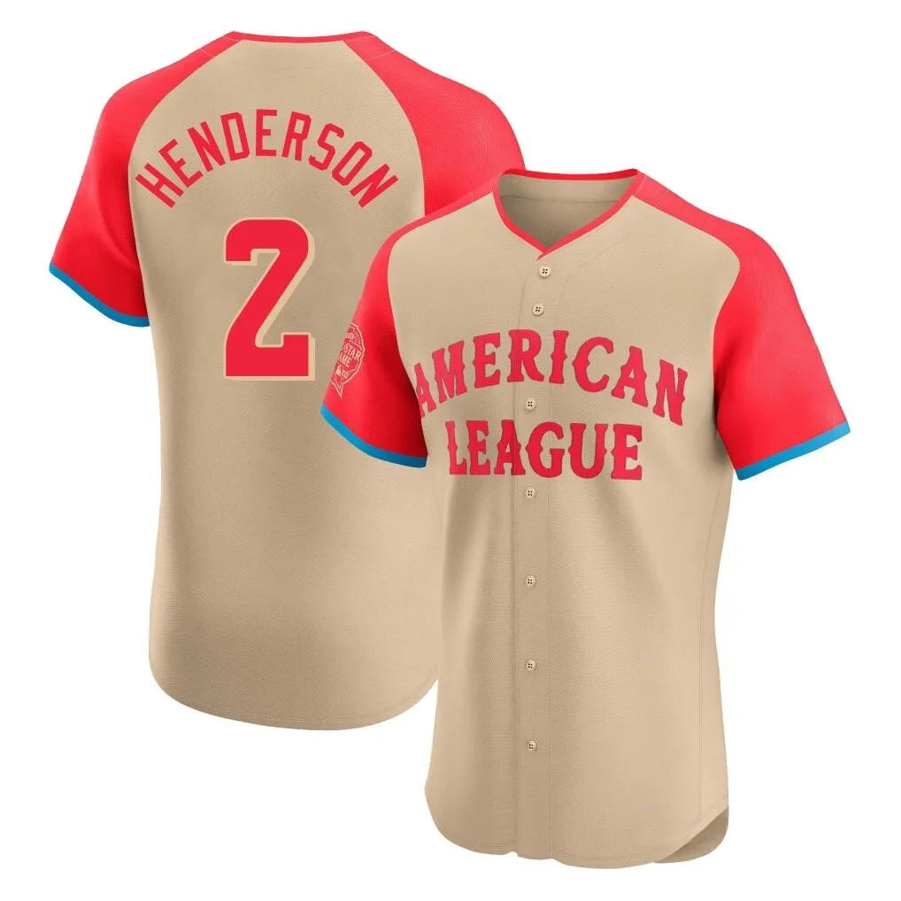 MATTH B.Orioles #2 Gunnar Henderson Player Cream American League All-Star Limited Elite Home Game Stitched Jerseys