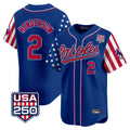 MATTH B.Orioles #2 Gunnar Henderson Player Royal USA 250 Independence Day Vapor Premier Limited Home Game Stitched Jerseys
